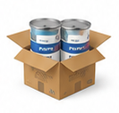 Pack of 4 paint cans